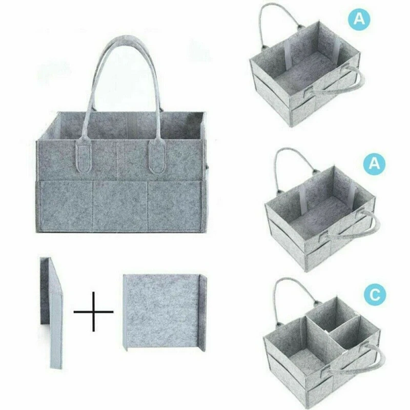Baby Diaper Organizer Caddy Felt Changing Nappy Kids Storage Carrier Bag Grey
Baby Diaper Organizer Caddy Felt Changing Nappy Kids Storage Carrier Bag Grey