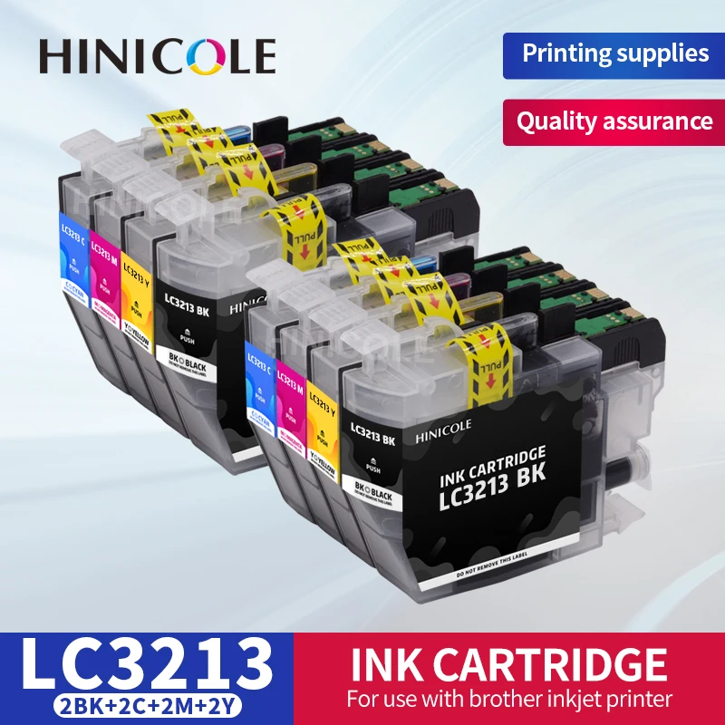 

HINICOLE Compatible for LC3211 LC3213 Ink Cartridge For Brother DCP-J772DW DCP-J774DW MFC-J890DW MFC-J895DW Printers LC 3211