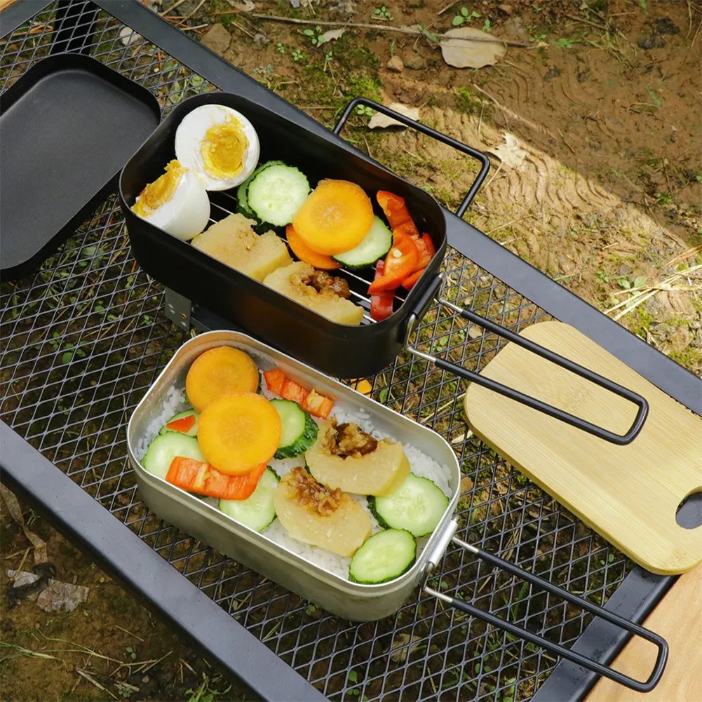 Adult Square Outdoor Outing Camping Cooking Artifact Aluminum Bento Box Travel Portable Japanese Lunch Box 800ml Food Storage
Adult Square Outdoor Outing Camping Cooking Artifact Aluminum Bento Box Travel Portable Japanese Lunch Box 800ml Food Storage