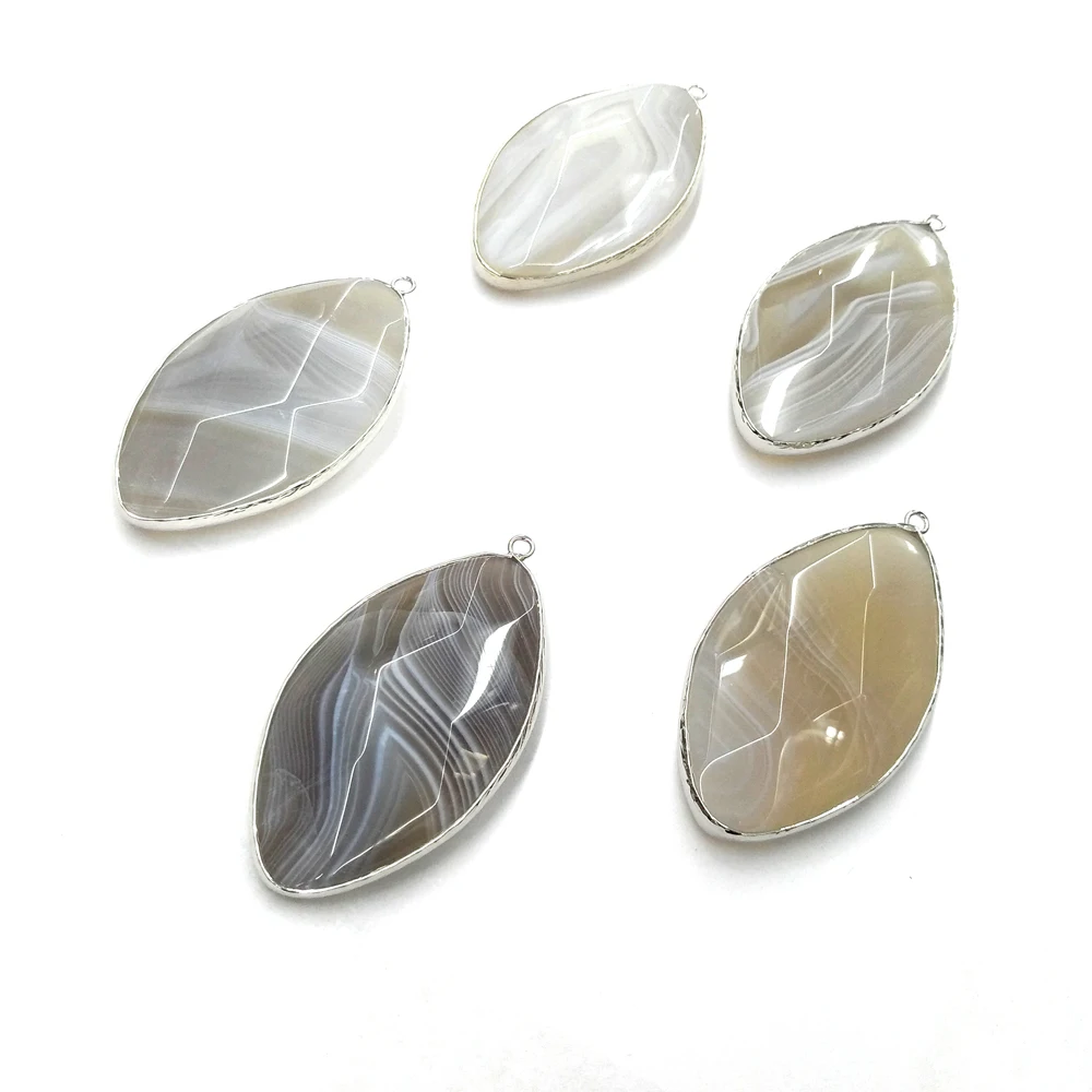 Natural Agate Pendant Necklace Accessories Marquise Shape Faceted Striped Agate Stone Charm For Jewelry Making Bracelet Earrings
Natural Agate Pendant Necklace Accessories Marquise Shape Faceted Striped Agate Stone Charm For Jewelry Making Bracelet Earrings