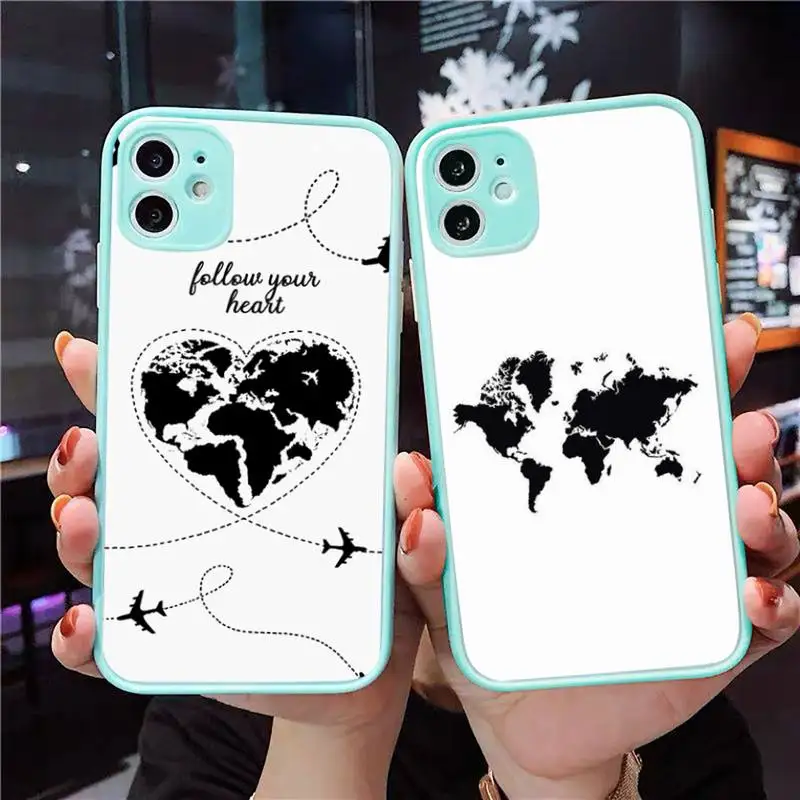 world map Airplane earth Phone Case Matte Transparent for iPhone 7 8 11 12 s mini pro X XS XR MAX Plus cover funda
world map Airplane earth Phone Case Matte Transparent for iPhone 7 8 11 12 s mini pro X XS XR MAX Plus cover funda