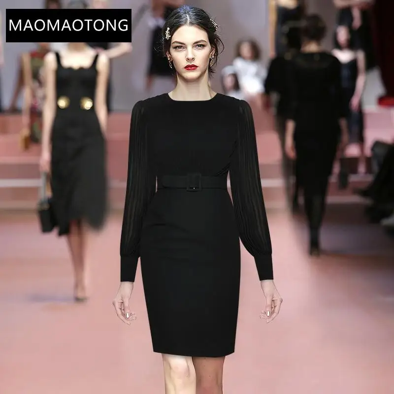 Women's Clothing 2021 Fashion Designer Summer New Sheath Dress Women's Long Sleeve Sashes High Waist Black Midi Dress
Women's Clothing 2021 Fashion Designer Summer New Sheath Dress Women's Long Sleeve Sashes High Waist Black Midi Dress