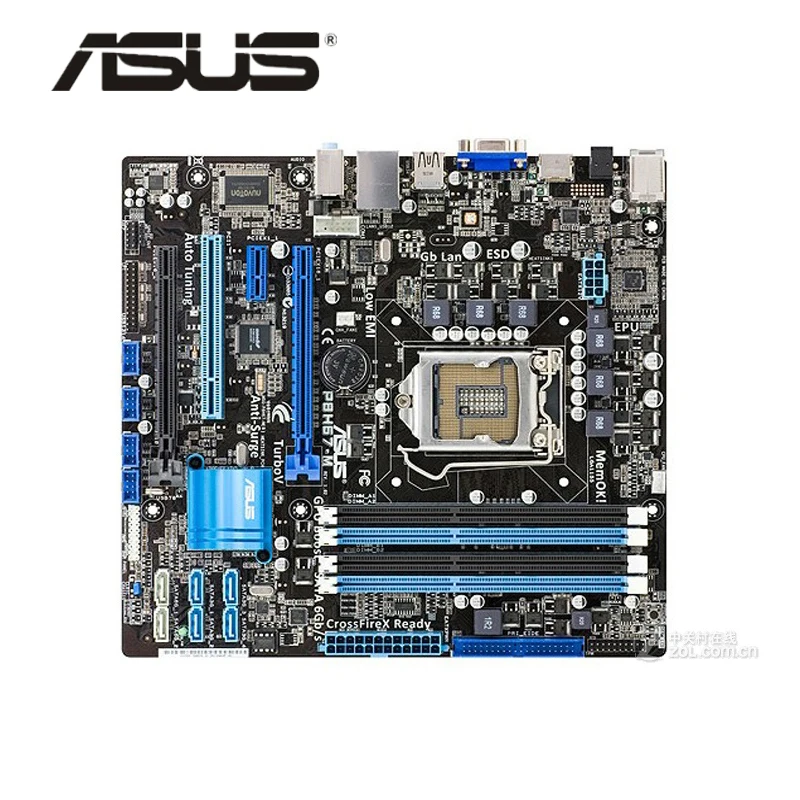 Оригинальная материнская плата ASUS LGA 1155 P8H67 M 1333 МГц DDR3 UATX 32 Гб PCI E X16 для