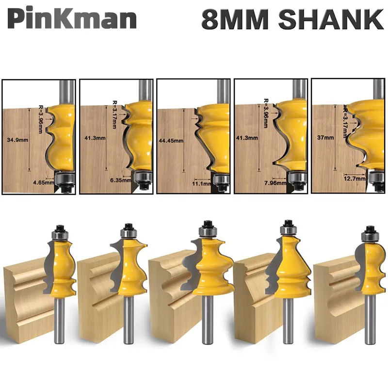 1PC 8mm Shank Woodworking Tools Casing & Base Molding Router Bit Set CNC Line Knife Wood Tenon Milling Cutter High Quality
1PC 8mm Shank Woodworking Tools Casing & Base Molding Router Bit Set CNC Line Knife Wood Tenon Milling Cutter High Quality