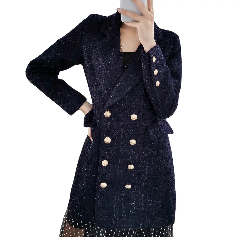 Autumn Vintage Double Breasted Woollen Tweed Blazers Coat Women 2019 Fashion Ladies Outerwear Casual Casaco Femme Plus Size 5XL
Autumn Vintage Double Breasted Woollen Tweed Blazers Coat Women 2019 Fashion Ladies Outerwear Casual Casaco Femme Plus Size 5XL