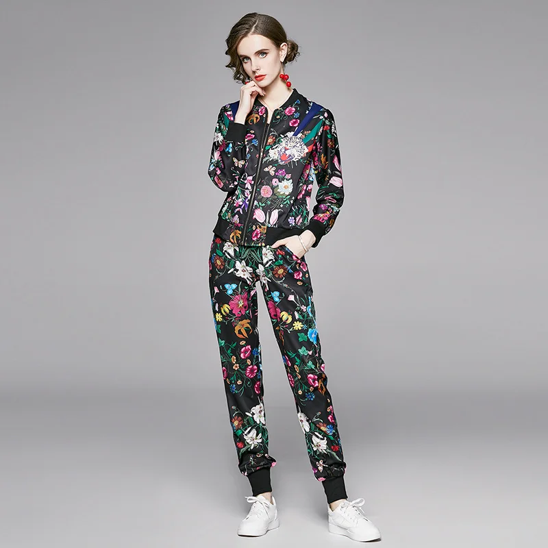 Banulin Luxious Floral Printed Autumn Winter Runway Fashion Two Piece Set Women's Causual Pencil Long Trousers Twinset Female
Banulin Luxious Floral Printed Autumn Winter Runway Fashion Two Piece Set Women's Causual Pencil Long Trousers Twinset Female