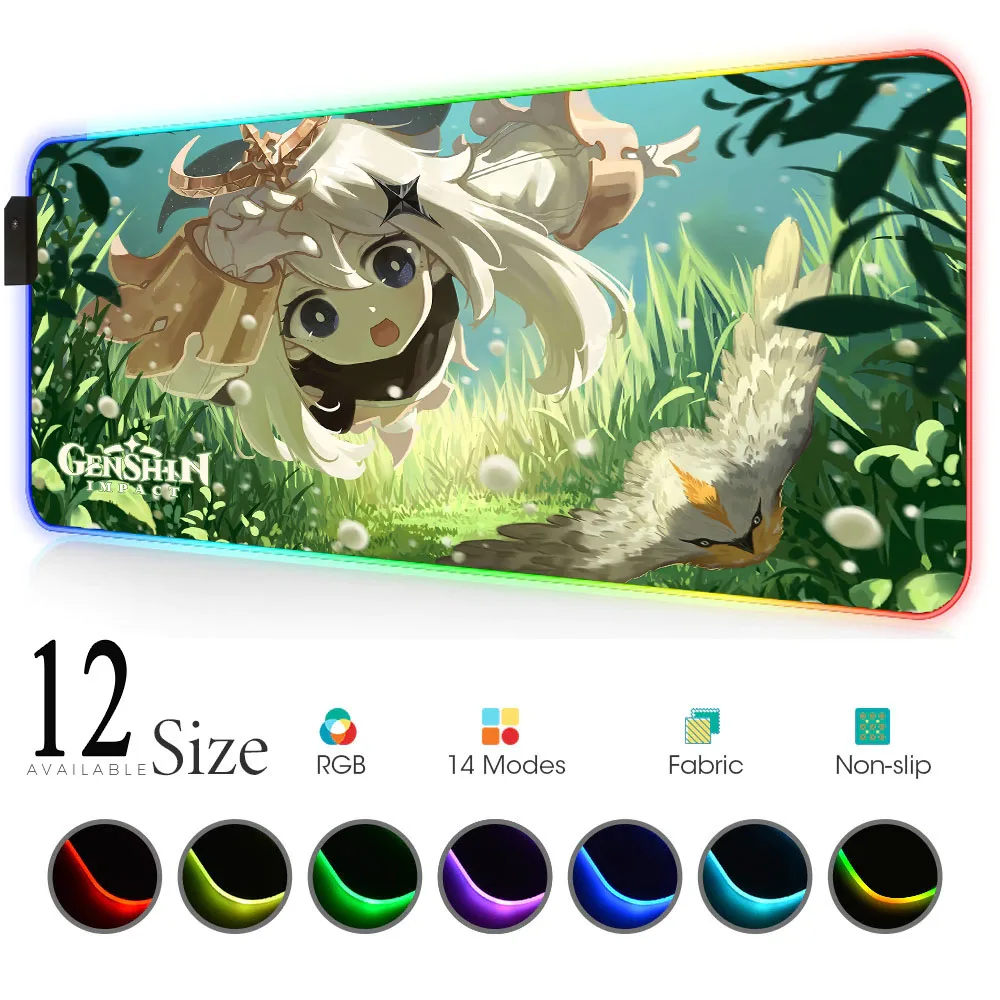 Genshin Impact Led Rgb Slipmat Mat for Computer Gamer Accessories Mouse Mat Large Animegaming Mousepad Mouse Computer with Cable
Genshin Impact Led Rgb Slipmat Mat for Computer Gamer Accessories Mouse Mat Large Animegaming Mousepad Mouse Computer with Cable