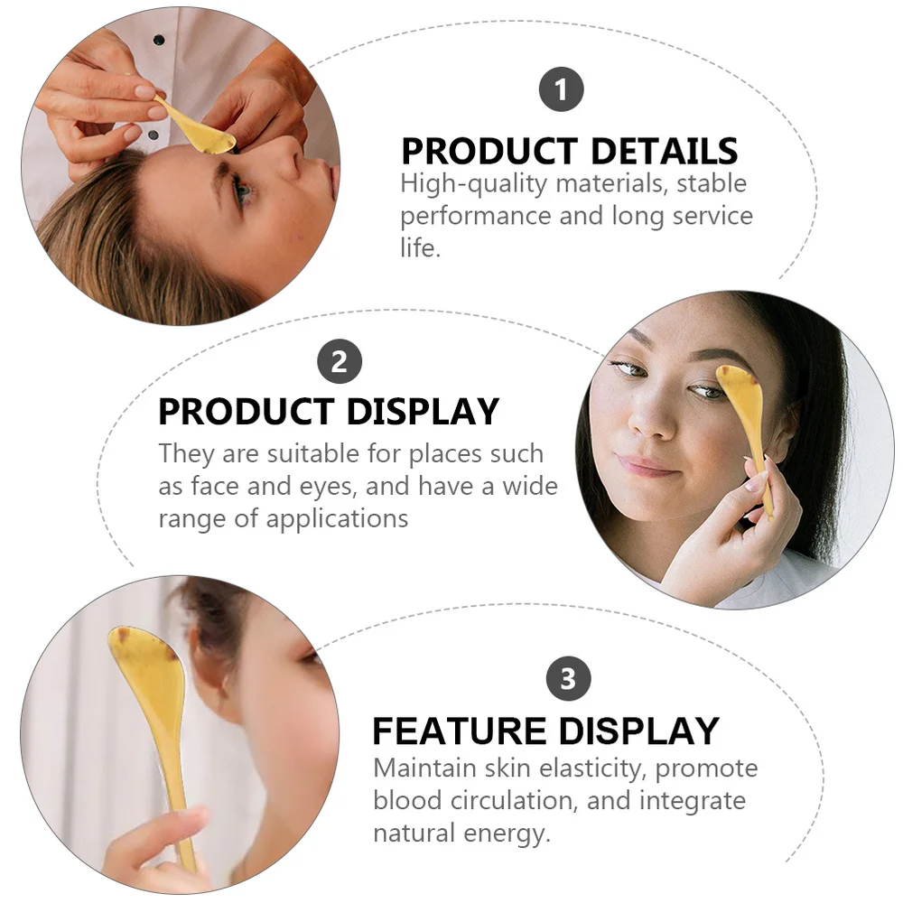 2Pcs Guasha Scraping Rods Face Eye Scraping Sticks Portable Massaging Tools