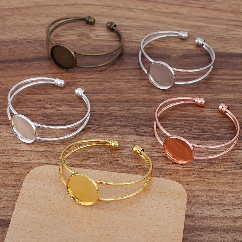 5 PCS 20mm Round Cabochon Base Adjustable Bracelet Base Metal Copper Bangles Bezel Blank Settings For Jewelry Making
5 PCS 20mm Round Cabochon Base Adjustable Bracelet Base Metal Copper Bangles Bezel Blank Settings For Jewelry Making