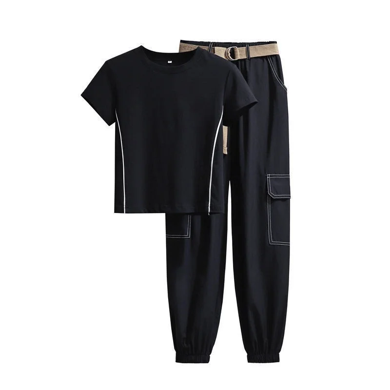 Summer Tracksuit Women Sports Two-Piece Suit Short Sleeve Top and Pants Plus Size 6XL Black 2 Piece Sets Womens Outfits X178
Summer Tracksuit Women Sports Two-Piece Suit Short Sleeve Top and Pants Plus Size 6XL Black 2 Piece Sets Womens Outfits X178