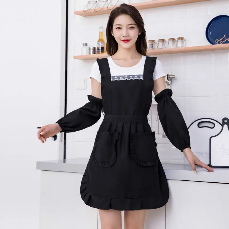 Vintage Female Household Apron Adjustable Restaurant Waiter Cleaning Baking Cotton Aprons Lace Women Work Florist Salon Bibs
Vintage Female Household Apron Adjustable Restaurant Waiter Cleaning Baking Cotton Aprons Lace Women Work Florist Salon Bibs