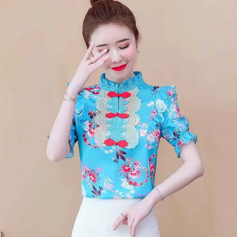 2021 summer new women's retro lotus leaf floral short-sleeved fashion temperament all-match casual thin top
2021 summer new women's retro lotus leaf floral short-sleeved fashion temperament all-match casual thin top