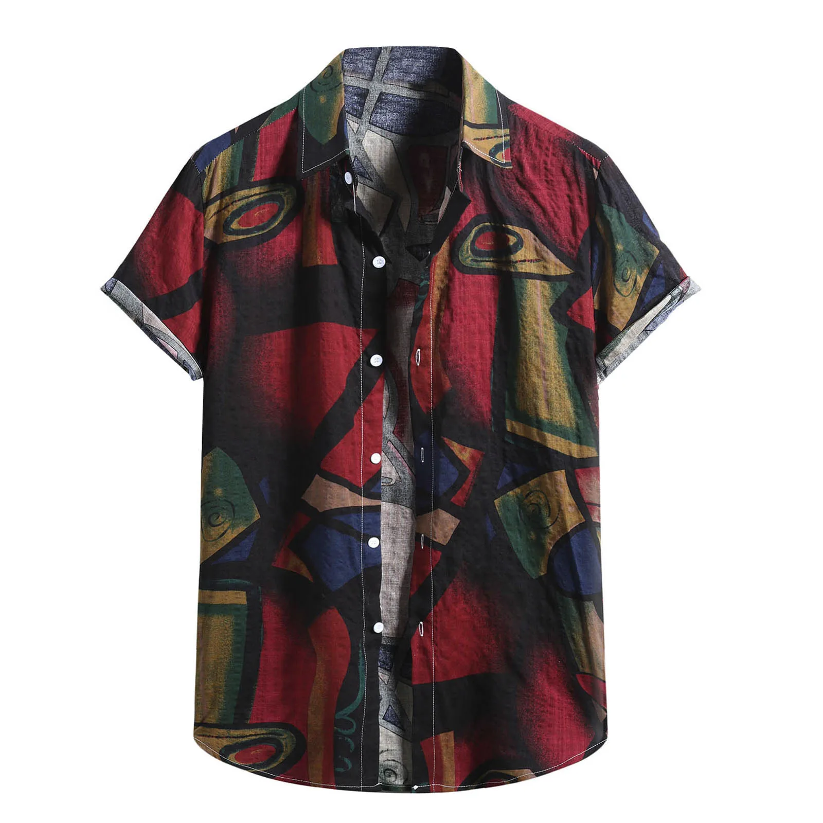 Men's Solid Cotton Printed Shirts Brand Short Sleeve Button Blouse Fashion Streetwear Loose Breathable Comfortable Tees Tops A50
Men's Solid Cotton Printed Shirts Brand Short Sleeve Button Blouse Fashion Streetwear Loose Breathable Comfortable Tees Tops A50