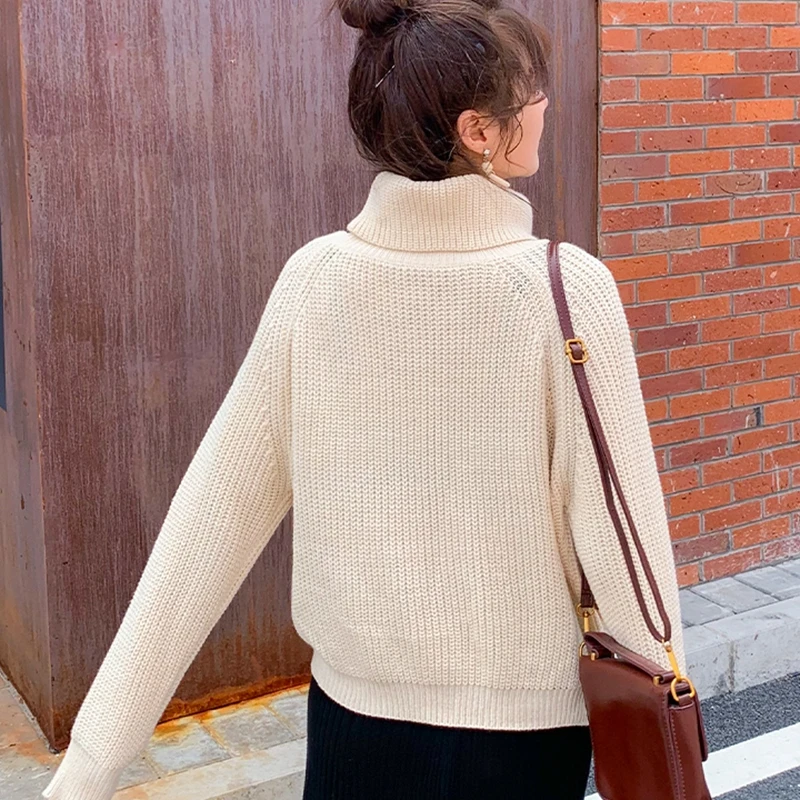 High quality women fashion 2020 Turtleneck sweater women top woman long sleeve warm sweaters loose bandage knitted pullover
High quality women fashion 2020 Turtleneck sweater women top woman long sleeve warm sweaters loose bandage knitted pullover