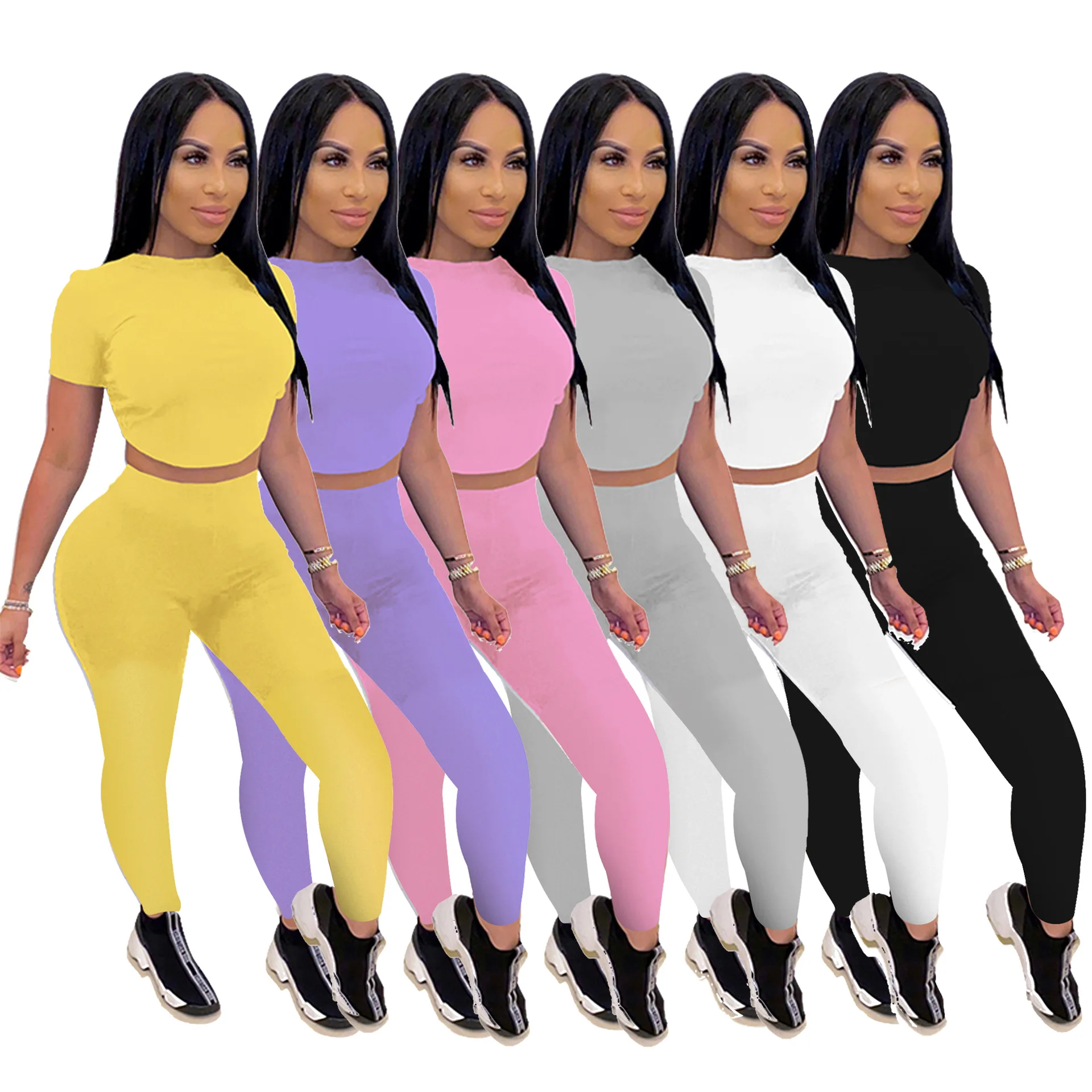 2020 Summer Women's Suit European and American Casual Fashion Solid-color Back Strap Two-piece Set
2020 Summer Women's Suit European and American Casual Fashion Solid-color Back Strap Two-piece Set