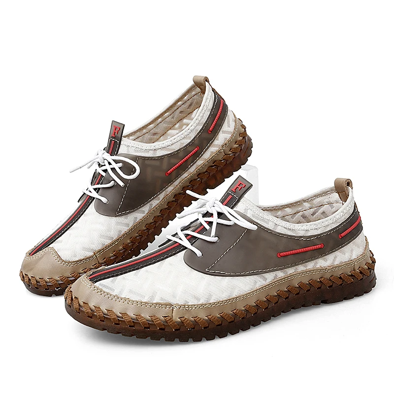 Summer Men's Shoes Real Leather Breathable Mesh Men's Sneakers Handmade Brand High Quality Denim Genuine Leather Casual Shoes
Summer Men's Shoes Real Leather Breathable Mesh Men's Sneakers Handmade Brand High Quality Denim Genuine Leather Casual Shoes