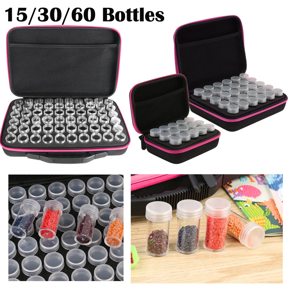 15/30/60 Bottles Diamond Painting Drill Box Rhinestone Charms Storage Box Case Diamond Painting Organizer Tool Storage Hand Bag
15/30/60 Bottles Diamond Painting Drill Box Rhinestone Charms Storage Box Case Diamond Painting Organizer Tool Storage Hand Bag