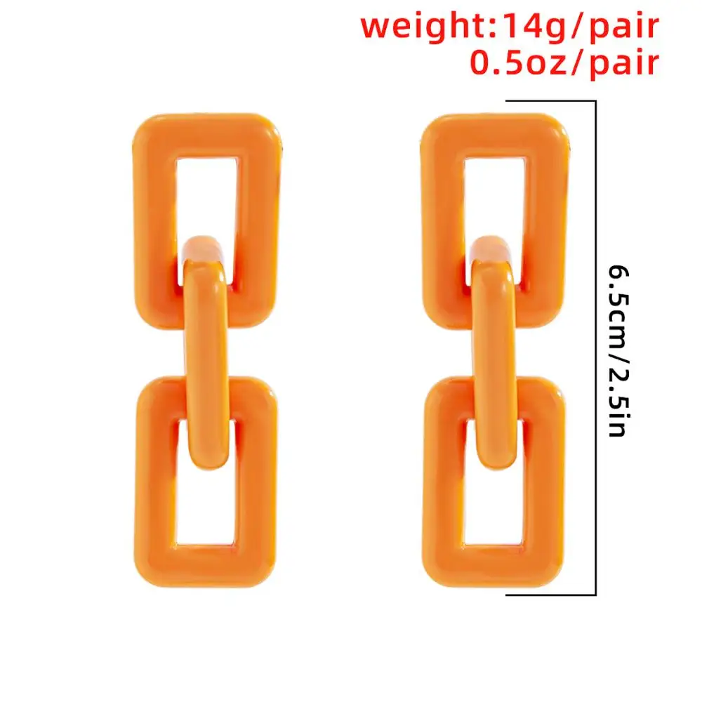 Salircon Korean Acrylic Colorful Link Chain Drop Earrings Pendants Geometric Hanging Earrings for Women Girls Jewelry 2021 Gifts
Salircon Korean Acrylic Colorful Link Chain Drop Earrings Pendants Geometric Hanging Earrings for Women Girls Jewelry 2021 Gifts