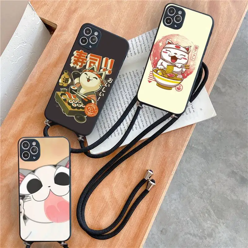 Cartoon Lucky Cat Phone Case For iPhone 7 8 11 12 X XS XR MINI Pro Max Plus Strap Cord Chain Lanyard soft
Cartoon Lucky Cat Phone Case For iPhone 7 8 11 12 X XS XR MINI Pro Max Plus Strap Cord Chain Lanyard soft