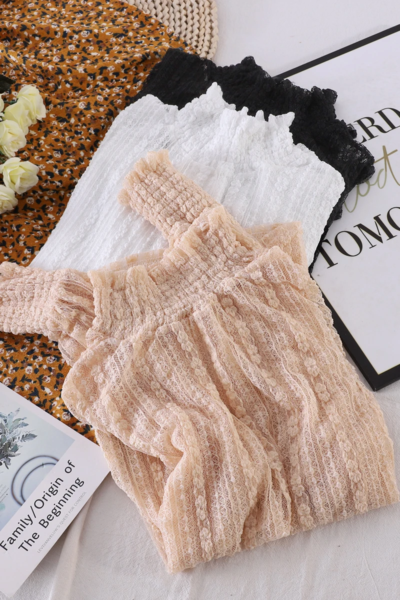 Half Turtleneck Bottoming Shirt qiu dong kuan Slim Super-Fairy Fairy Gauzy Lace Shirt Long Sleeve Sheer Top Female Fashionable
Half Turtleneck Bottoming Shirt qiu dong kuan Slim Super-Fairy Fairy Gauzy Lace Shirt Long Sleeve Sheer Top Female Fashionable