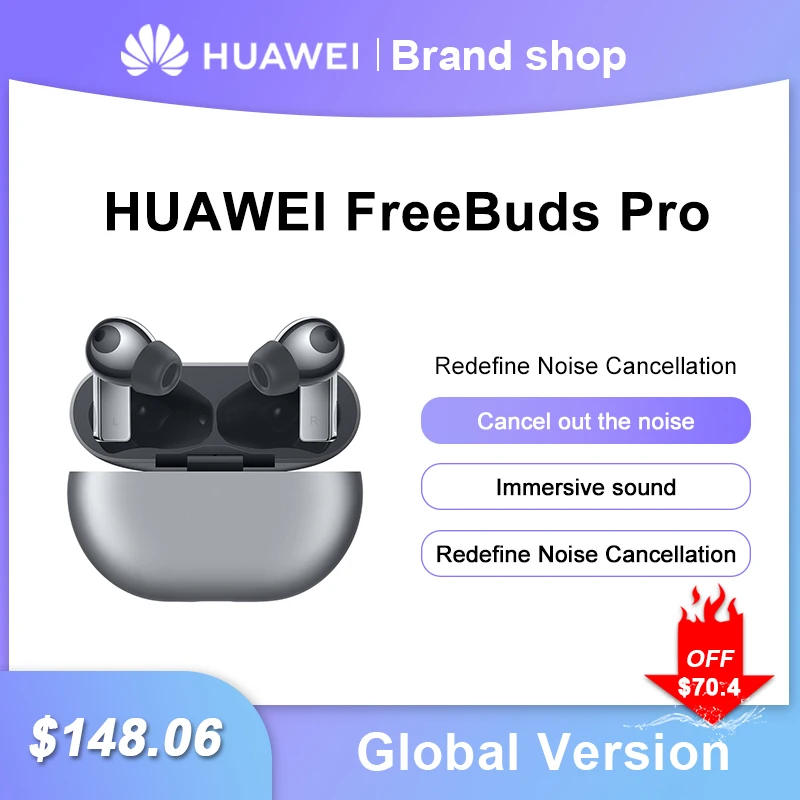 Оригинальный глобальная версия HUAWEI Freebuds Pro Smartearphone Qi, Беспроводная зарядка, функция ANC для Mate 40 Pro P30 Pro
Оригинальный глобальная версия HUAWEI Freebuds Pro Smartearphone Qi, Беспроводная зарядка, функция ANC для Mate 40 Pro P30 Pro