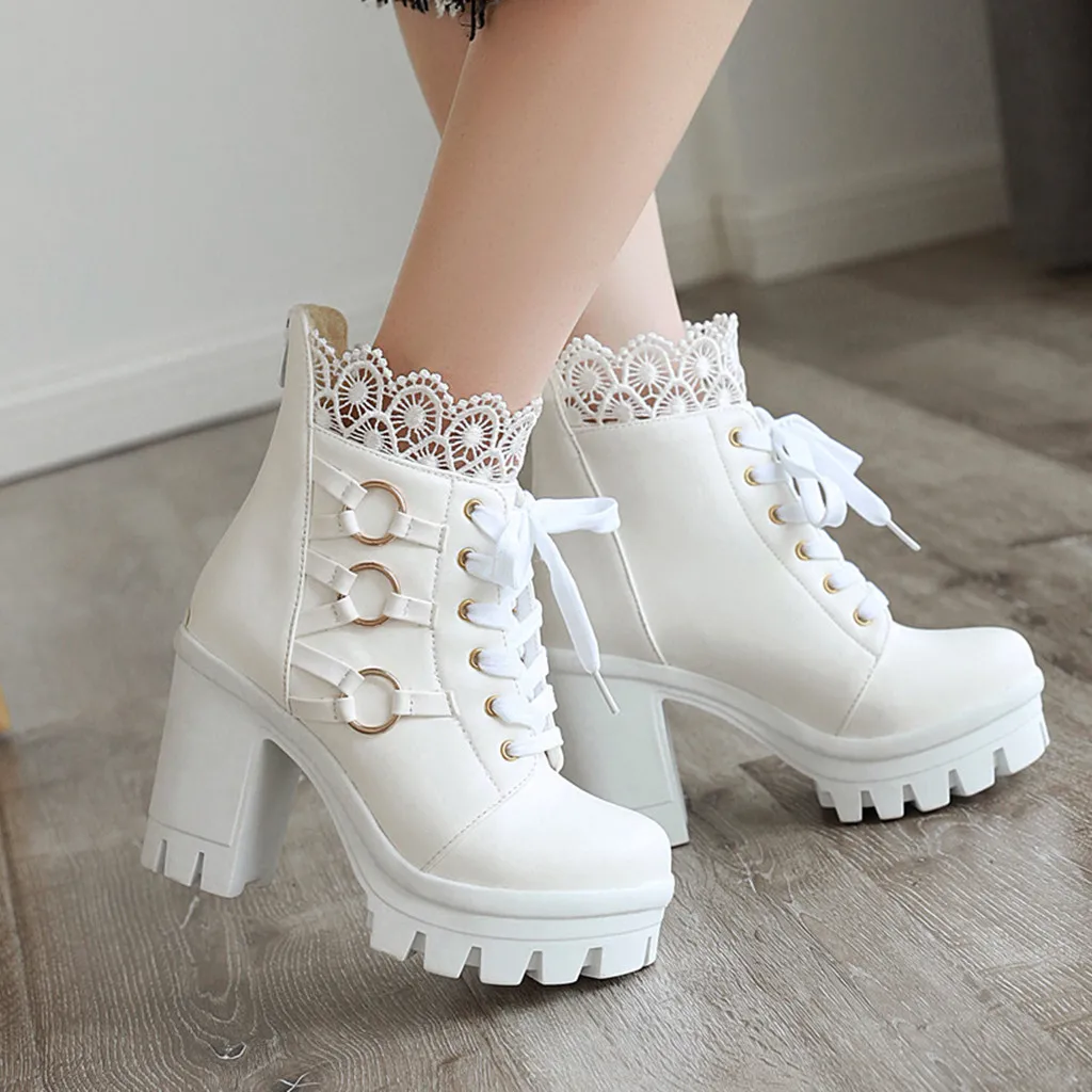 High Heel Platform Boots Women 2019 Lace Up Ankle Boots For Women Large Size Shoes Pu Leather Female Boots Bota Feminina
High Heel Platform Boots Women 2019 Lace Up Ankle Boots For Women Large Size Shoes Pu Leather Female Boots Bota Feminina