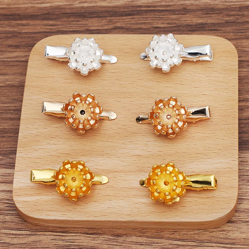 10 PCS 18.5x7.5mm Metal Alloy Flowers Hair Clip Base DIY Handmade Hairpin Accessories For Jewelry Making
10 PCS 18.5x7.5mm Metal Alloy Flowers Hair Clip Base DIY Handmade Hairpin Accessories For Jewelry Making