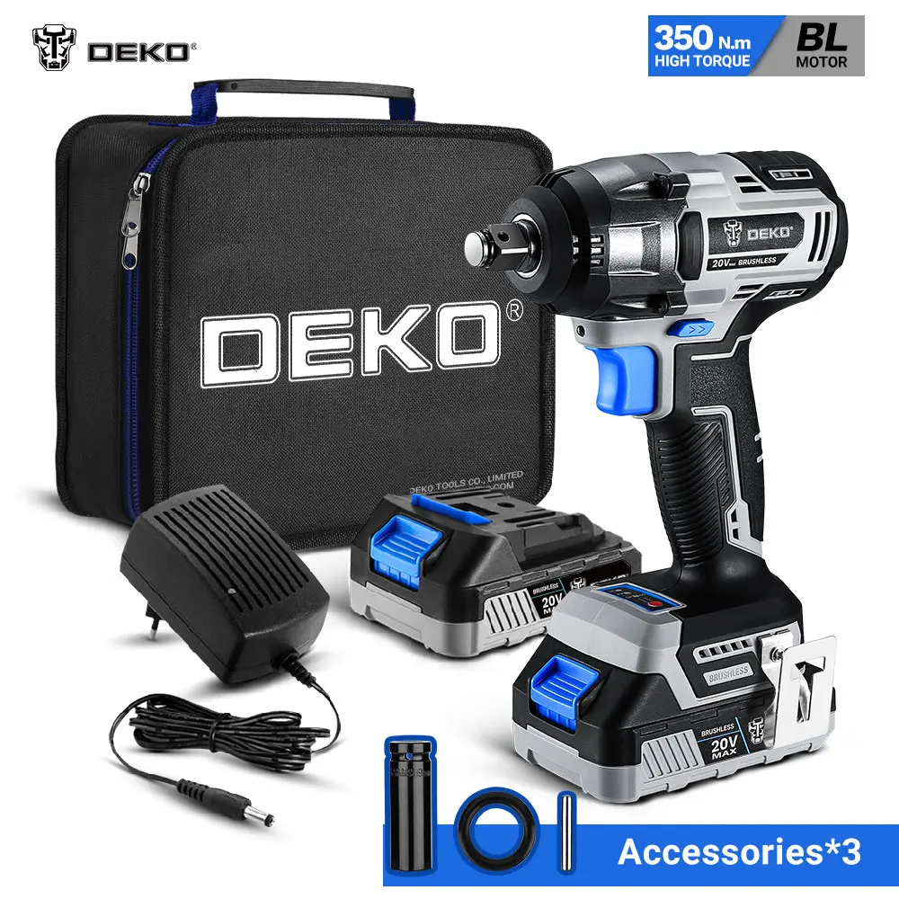【World Premiere】DEKO 20V MAX Cordless Brushless Wrench 350N.m High Torque Electric Impact Wrench Power Tools (DKBW20XL01)
【World Premiere】DEKO 20V MAX Cordless Brushless Wrench 350N.m High Torque Electric Impact Wrench Power Tools (DKBW20XL01)