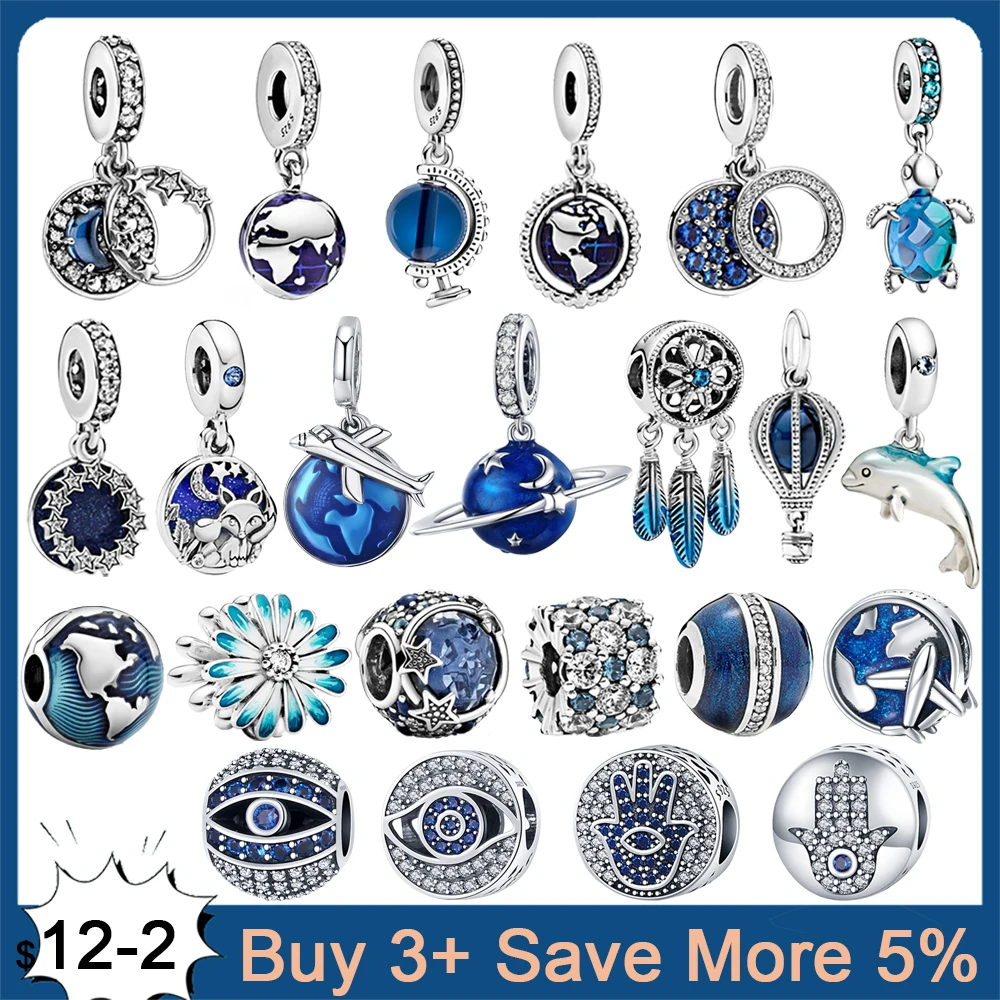 Genuine 925 Sterling Silver Charm Blue Globe Sparkling Beads Fit Original Pandora Bracelet Jewelry Making DIY Women Gift
Genuine 925 Sterling Silver Charm Blue Globe Sparkling Beads Fit Original Pandora Bracelet Jewelry Making DIY Women Gift