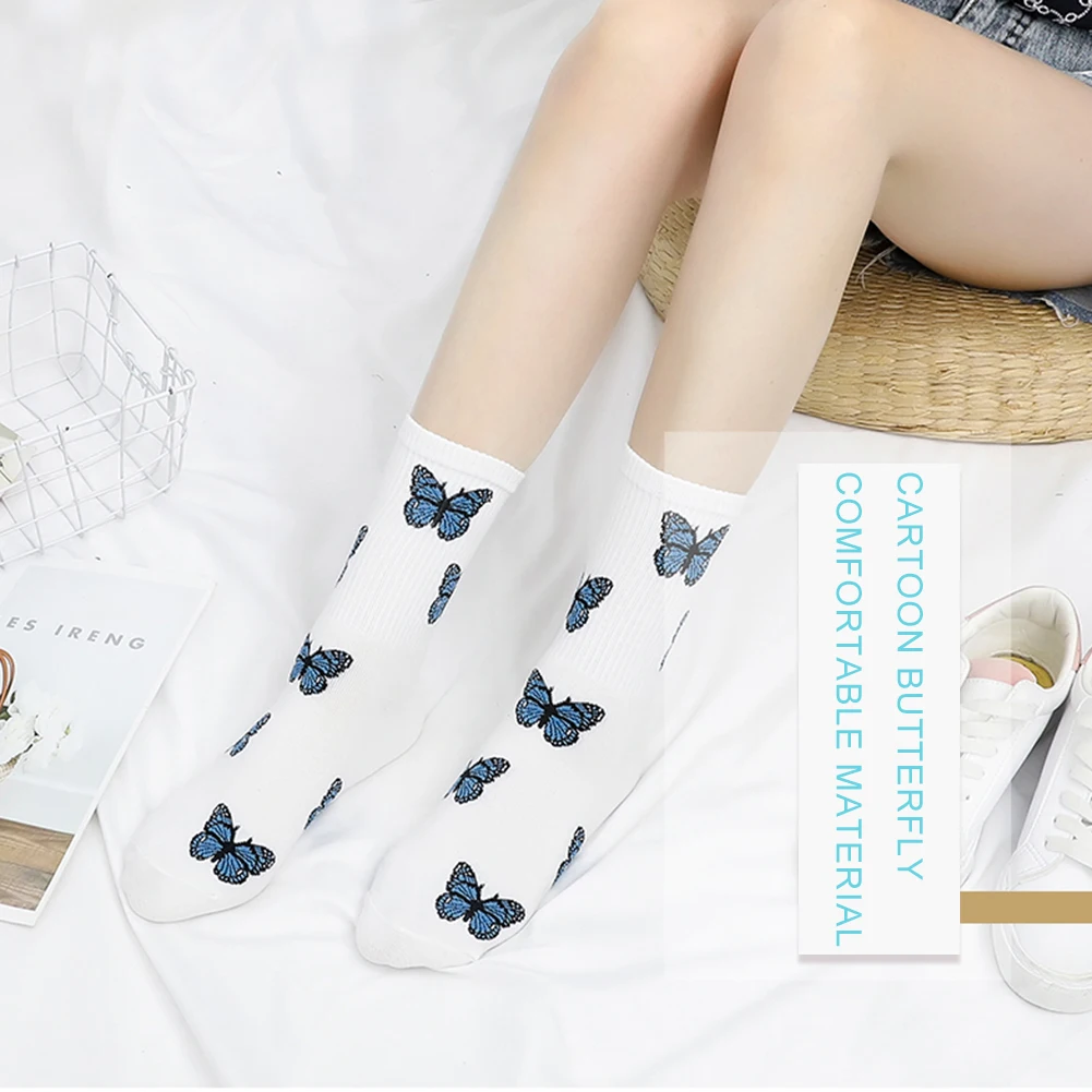 1 Pair Autumn Winter Cotton Socks Unisex Fashion Butterfly Printed Socks Harajuku Elastic Breathable Mid-calf Length Socks
1 Pair Autumn Winter Cotton Socks Unisex Fashion Butterfly Printed Socks Harajuku Elastic Breathable Mid-calf Length Socks