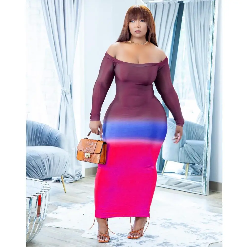 Large V Neck Position Printing Gradient Long Vestidos Off Shoulder Full Sleeve Maxi Dress Cotton Blended Basic Leisure Dresses
Large V Neck Position Printing Gradient Long Vestidos Off Shoulder Full Sleeve Maxi Dress Cotton Blended Basic Leisure Dresses