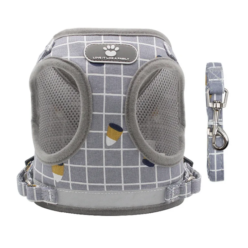 Pet leash vest type dog chest strap Small and medium dog leash cat chest and back spot wholesale
Pet leash vest type dog chest strap Small and medium dog leash cat chest and back spot wholesale