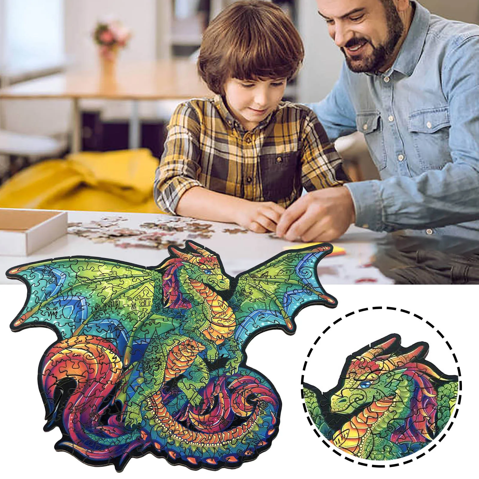 Dragon Wooden Puzzle Unique Shape Pieces 3d Animal Educational Jigsaw Toys A3/a4/a5 4mm Adult Decompression Puzzles Montessori
Dragon Wooden Puzzle Unique Shape Pieces 3d Animal Educational Jigsaw Toys A3/a4/a5 4mm Adult Decompression Puzzles Montessori