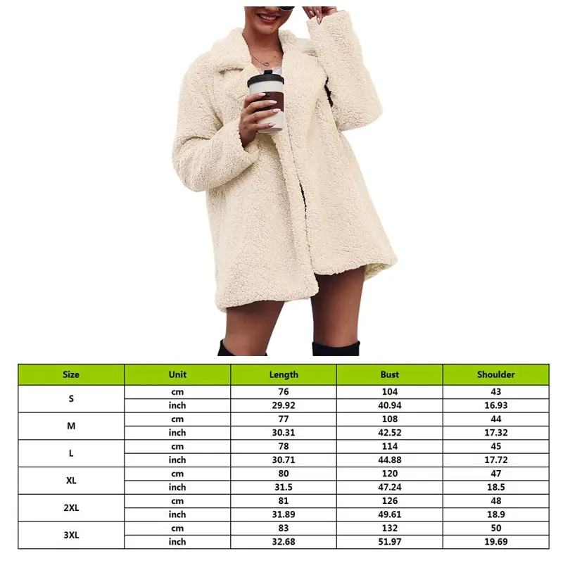 Winter Elegant Women Thick Teddy Bear Pocket Fleece Jacket Warm Coat Zip Up Outwear Overcoat Soft Fur Jacket Female Plush Coat
Winter Elegant Women Thick Teddy Bear Pocket Fleece Jacket Warm Coat Zip Up Outwear Overcoat Soft Fur Jacket Female Plush Coat