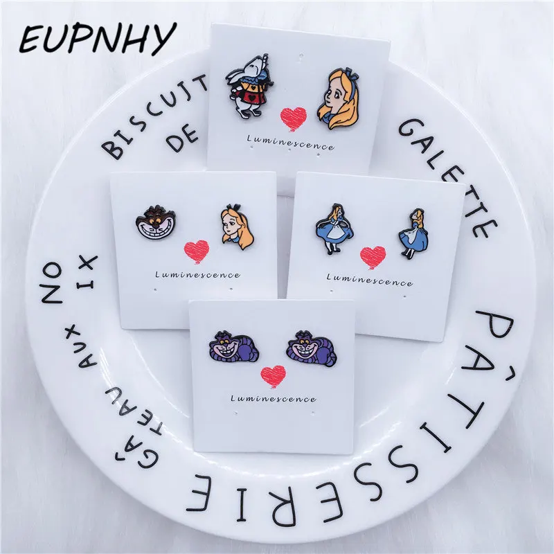 EUPNHY 1 пара принцесса девушки Мультяшные сережки серьги гвоздики с животными