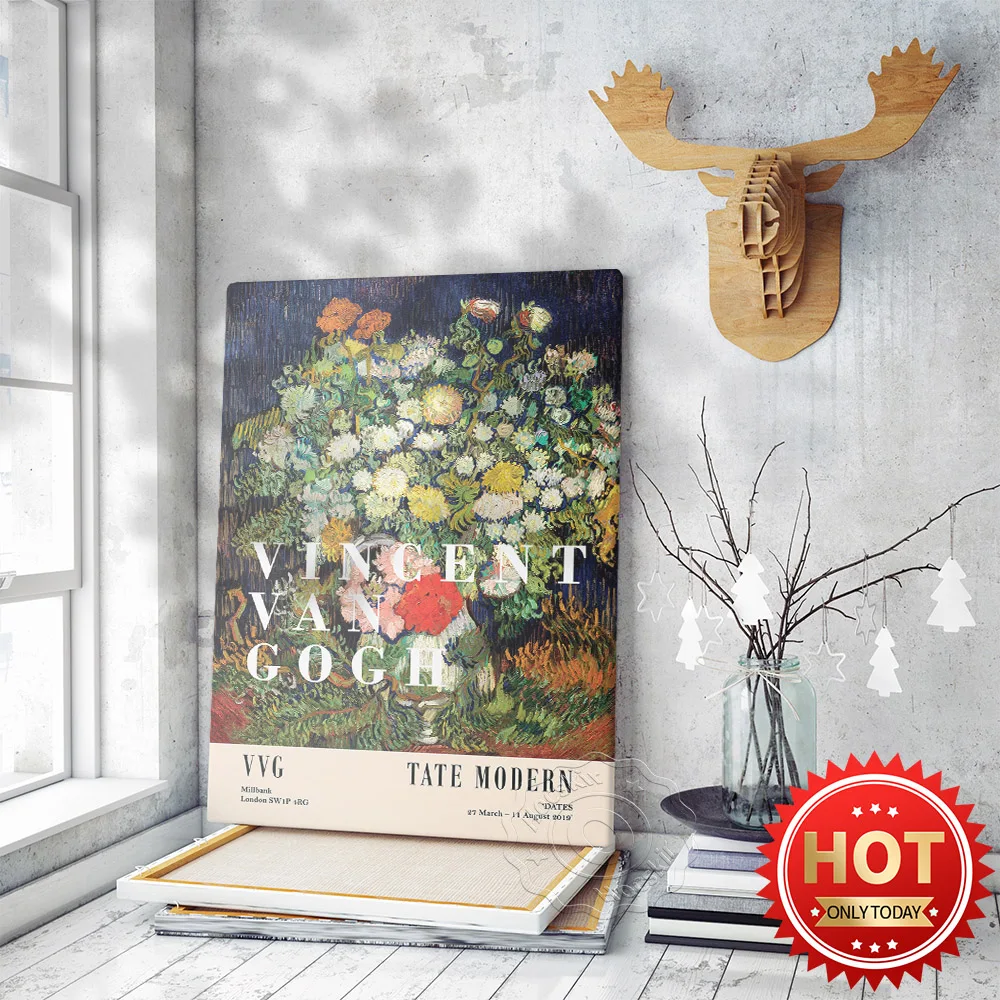 Bouquet of Flowers in a Vase Exhibition Museum Poster, High Quality, Van Gogh Still Life Print, Van Gogh Poster, Tate Modern
Bouquet of Flowers in a Vase Exhibition Museum Poster, High Quality, Van Gogh Still Life Print, Van Gogh Poster, Tate Modern