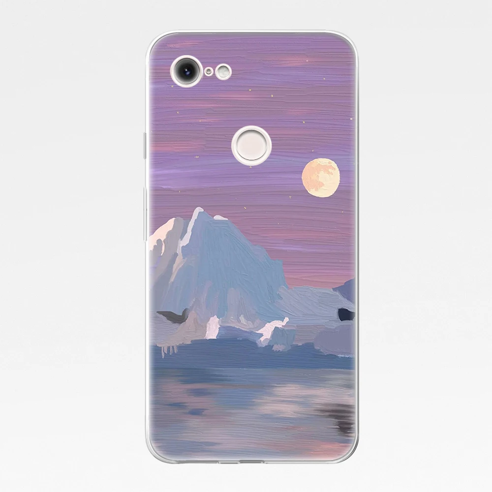 Чехол с рисунком Пейзажа для Google Pixel 5 4 4a 3 3a 2 XL мягкие силиконовые чехлы из ТПУ