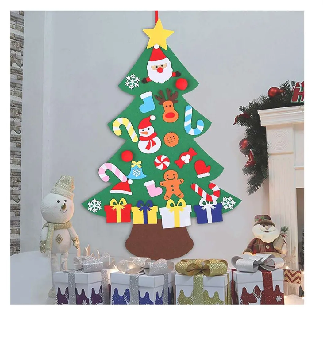 DIY Felt Christmas Snowman or Tree Kids Toys For Children Own Xmas Decoration Tree New Year Favorite Gift Kindergarten Craft 
DIY Felt Christmas Snowman or Tree Kids Toys For Children Own Xmas Decoration Tree New Year Favorite Gift Kindergarten Craft