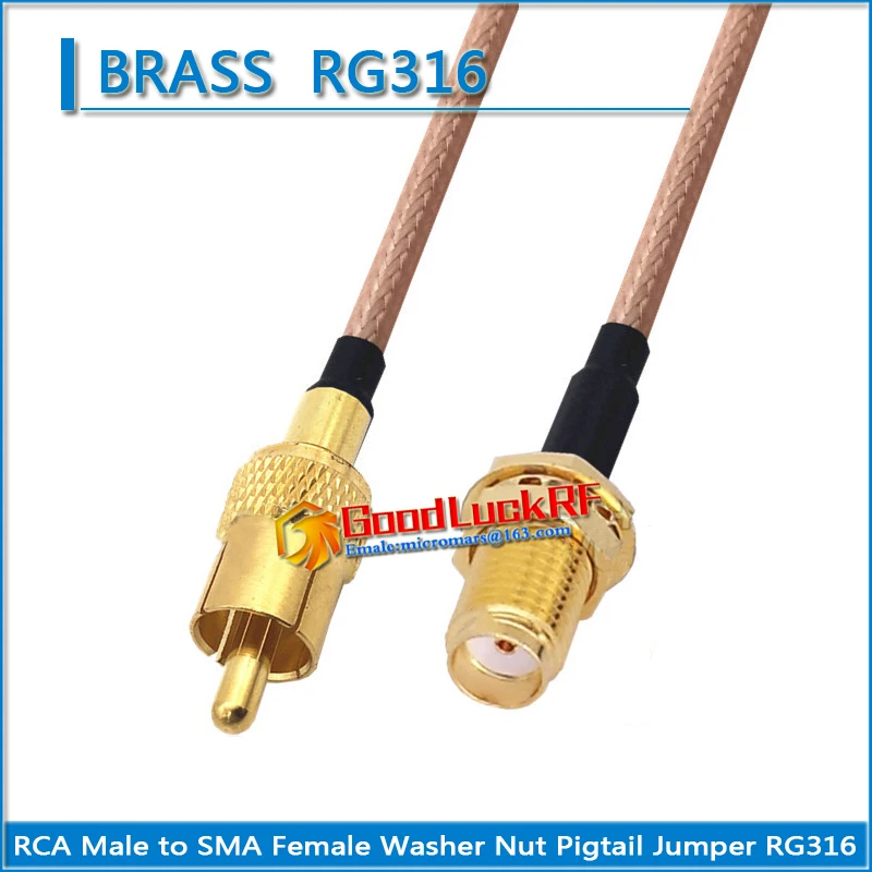 1X Pcs RCA Male to SMA Female Washer O-ring Bulkhead Mount Nut Pigtail Jumper RG316 Extend cable copper video recorder
1X Pcs RCA Male to SMA Female Washer O-ring Bulkhead Mount Nut Pigtail Jumper RG316 Extend cable copper video recorder