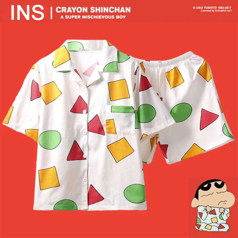 pijama sinchan hombre Women's Pajamas for Woman Summer Sleepwear Suits with Shorts Pajama Set Home Clothes Pyjamas Shinchan 
pijama sinchan hombre Women's Pajamas for Woman Summer Sleepwear Suits with Shorts Pajama Set Home Clothes Pyjamas Shinchan