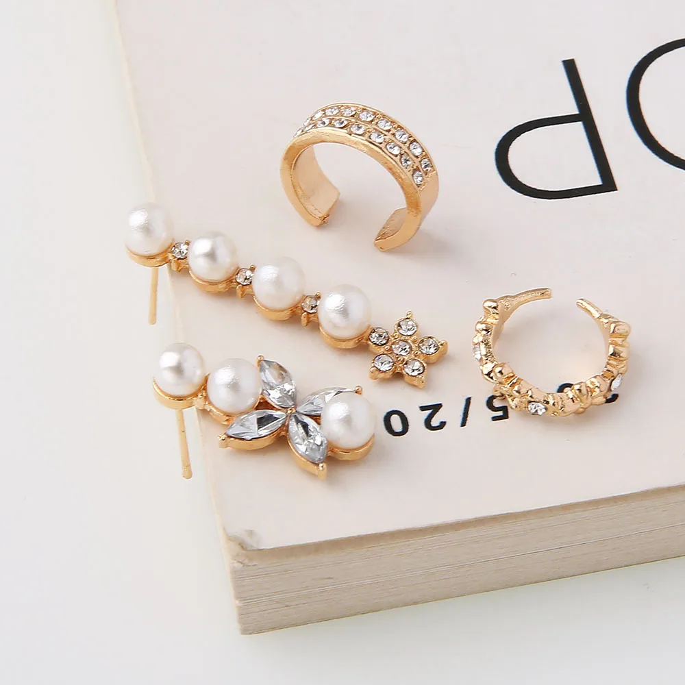 4pcs/set Women's Fashion Romantic Gold Color Wire Butterfly Earring Ctystal Enamel Butterfly Ear Cuff Small Pearl Clip On
4pcs/set Women's Fashion Romantic Gold Color Wire Butterfly Earring Ctystal Enamel Butterfly Ear Cuff Small Pearl Clip On