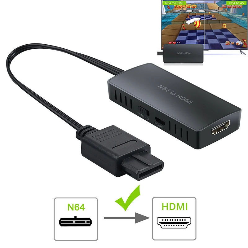 Преобразователь N64 в HDMI, HD кабель связи для N64/GameCube/SNES Plug and Play 1080P, поддержка стандартного ТВ NTSC3.58, NTSC4.43
Преобразователь N64 в HDMI, HD кабель связи для N64/GameCube/SNES Plug and Play 1080P, поддержка стандартного ТВ NTSC3.58, NTSC4.43