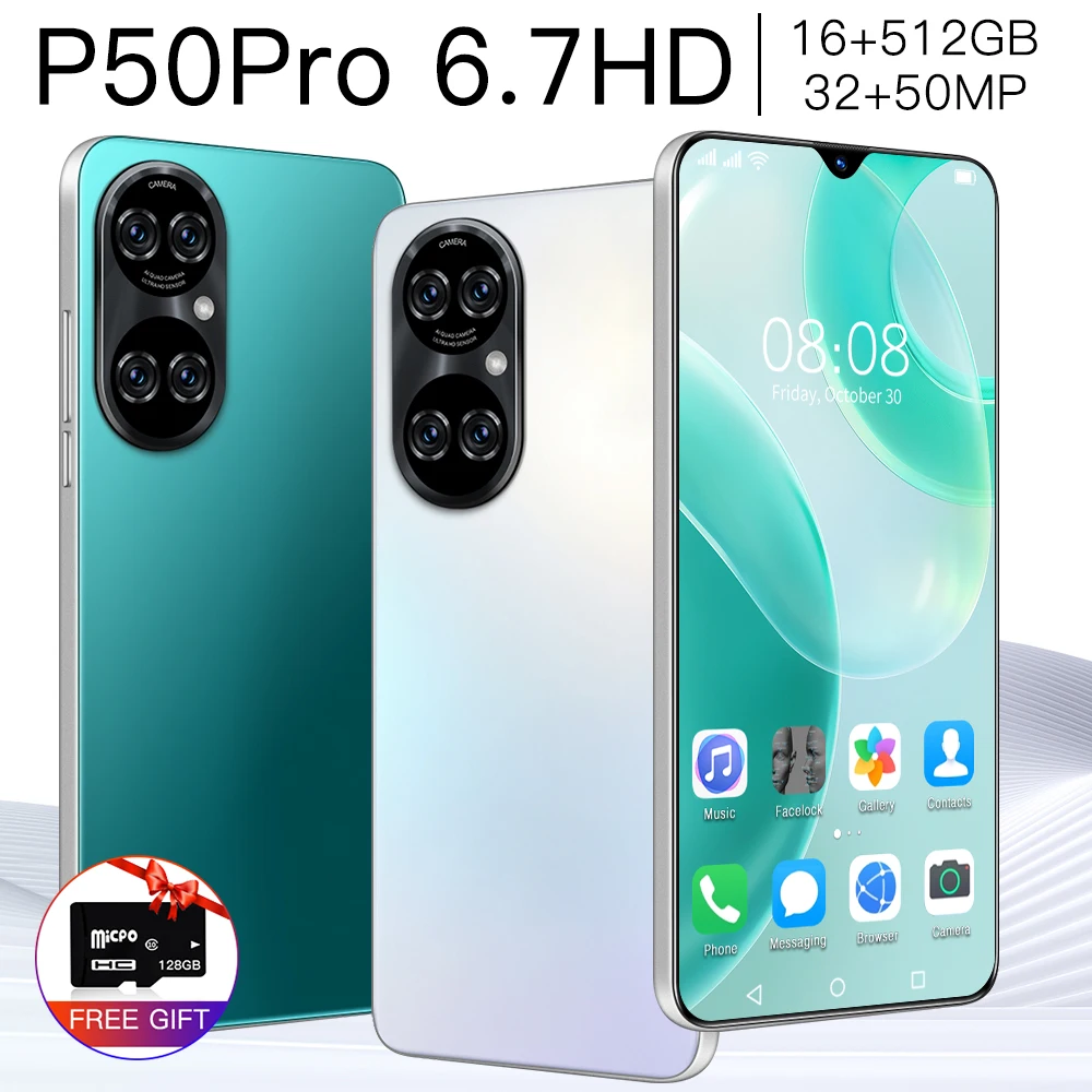 100% оригинальный смартфон P50 PRO, 6,7 дюйма, разблокировка распознаванием лица, 16 ГБ + 512 ГБ, телефоны 4G/Φ
100% оригинальный смартфон P50 PRO, 6,7 дюйма, разблокировка распознаванием лица, 16 ГБ + 512 ГБ, телефоны 4G/Φ