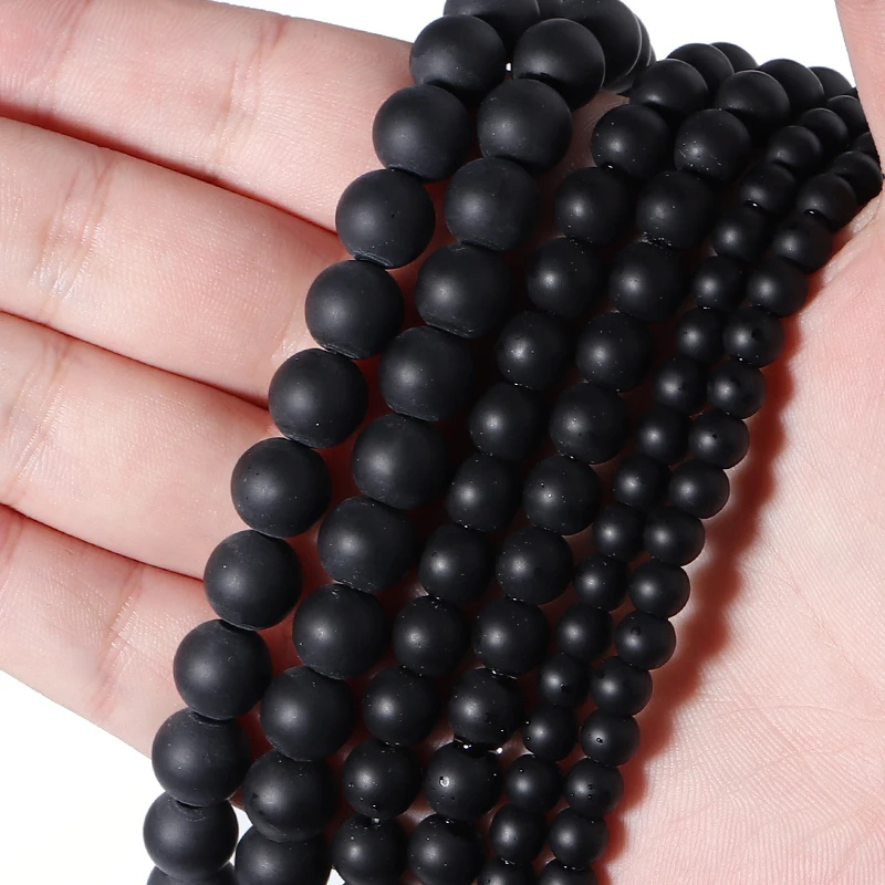 90pcs/lot Natural Stone Bead 4/6/8/10mm Matte Black Agate Round Loose Space Beads For Jewelry Making Necklace Bracelet DIY
90pcs/lot Natural Stone Bead 4/6/8/10mm Matte Black Agate Round Loose Space Beads For Jewelry Making Necklace Bracelet DIY