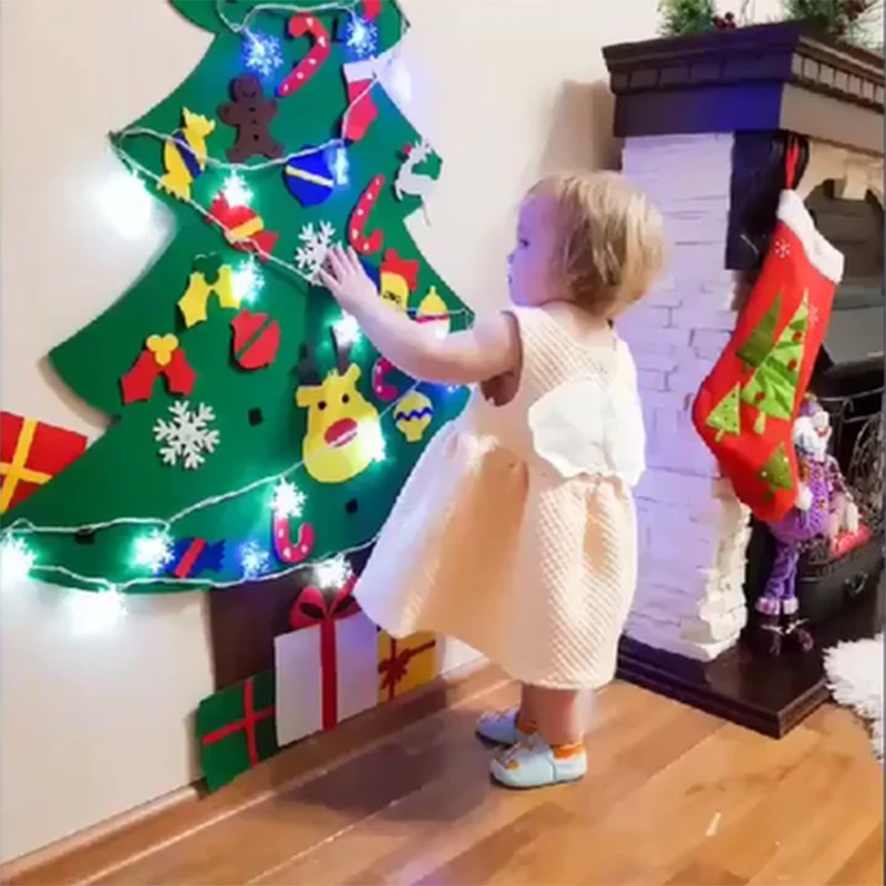 1pcs Felt DIY Christmas Tree with LED String Lights for Kids Xmas Gifts Christmas Decor New Year Party Supplies Navidad 2023
1pcs Felt DIY Christmas Tree with LED String Lights for Kids Xmas Gifts Christmas Decor New Year Party Supplies Navidad 2023