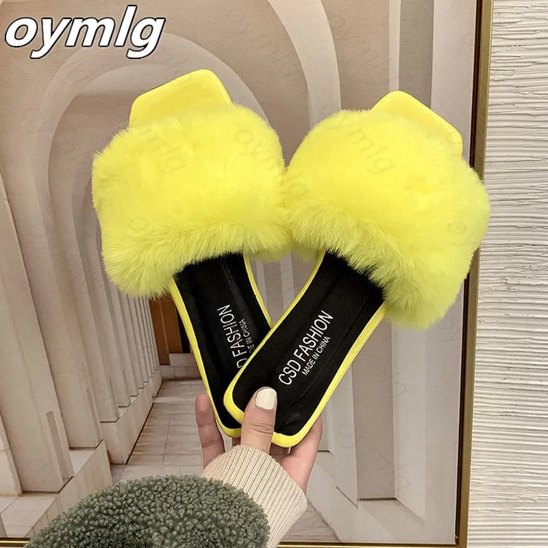 Spring Summer Fluffy Fur Slippers Shoes Woman Plush Fur Slip On Flip Flop Flat Furry Fur Slides Outdoor Sandals Woman Flats 2021
Spring Summer Fluffy Fur Slippers Shoes Woman Plush Fur Slip On Flip Flop Flat Furry Fur Slides Outdoor Sandals Woman Flats 2021