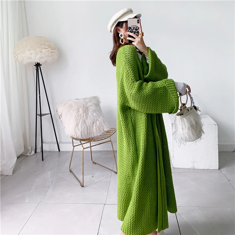 Long Knitting Oversized Cardigan Sweater Loose Fit V-Neck Long Sleeve Women New Fashion Tide Autumn Winter 2021 1DD0786
Long Knitting Oversized Cardigan Sweater Loose Fit V-Neck Long Sleeve Women New Fashion Tide Autumn Winter 2021 1DD0786