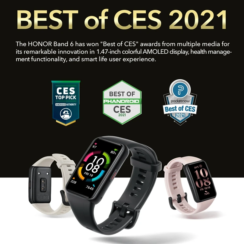 HONOR Band 6 Smart Watch Men Women Fitness Bracelet SpO2 Heart Rate Tracker Sleep Monitor Multi-languages Male Female Smartwatch
HONOR Band 6 Smart Watch Men Women Fitness Bracelet SpO2 Heart Rate Tracker Sleep Monitor Multi-languages Male Female Smartwatch