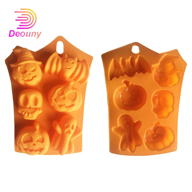 DEOUNY 6 Cavities Halloween Pumpkin Cartoon Silicone Cake Mold Ghost Bat Shape Chocolate Baking Moulds DIY Cake Decorating Tools
DEOUNY 6 Cavities Halloween Pumpkin Cartoon Silicone Cake Mold Ghost Bat Shape Chocolate Baking Moulds DIY Cake Decorating Tools