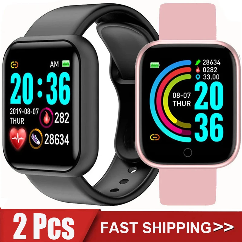 2Pcs Y68 Smart Watch Men Women Digital Watches Bluetooth Sport FitnessTracker Pedometer D20 Smartwatch for Android Ios Xiaomi
2Pcs Y68 Smart Watch Men Women Digital Watches Bluetooth Sport FitnessTracker Pedometer D20 Smartwatch for Android Ios Xiaomi